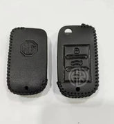 MG ZS Smart Key Leather Cover with Keychain Ring Scratch Protection